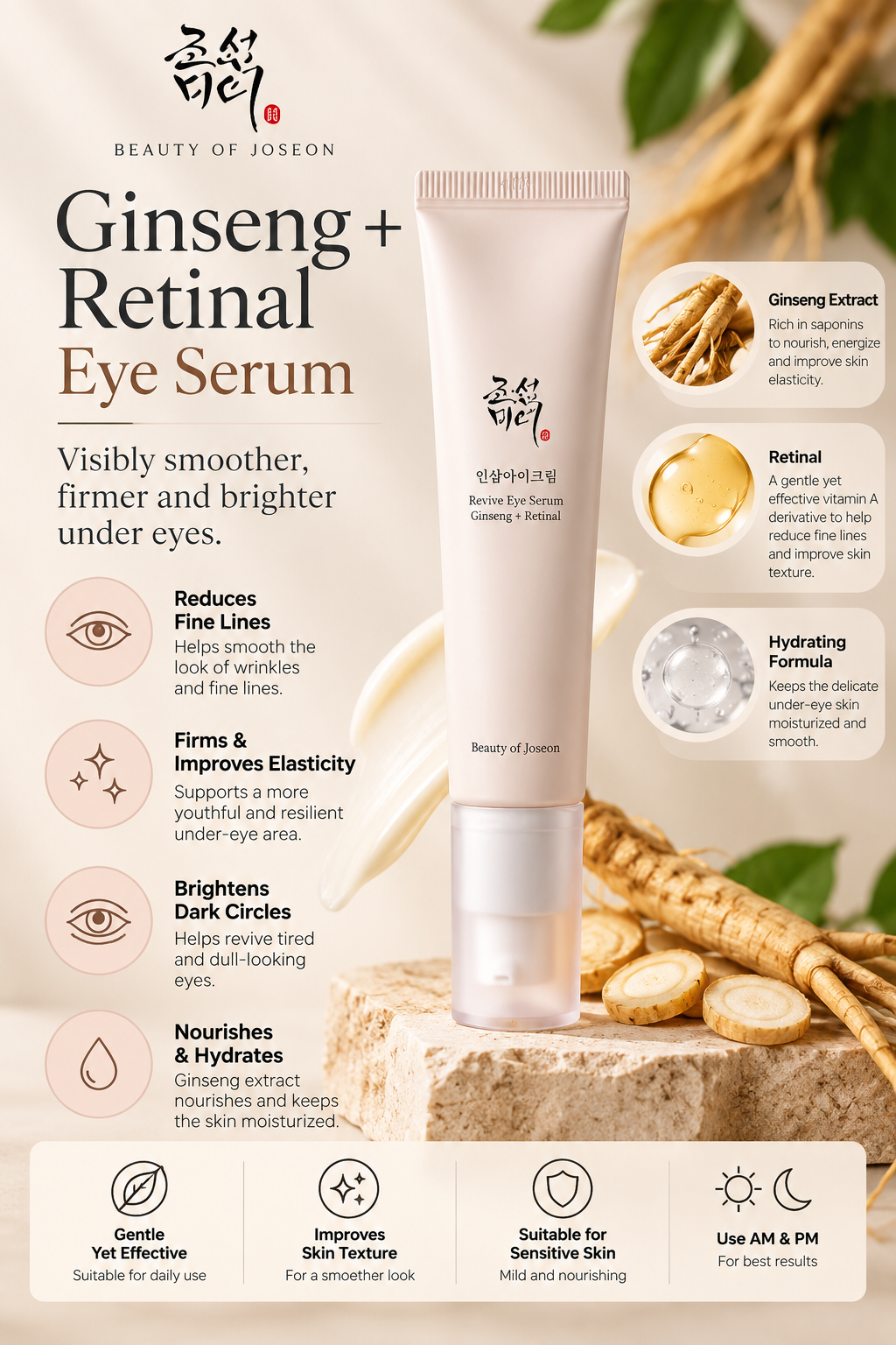 Beauty of Joseon Ginseng + Retinal Eye Serum